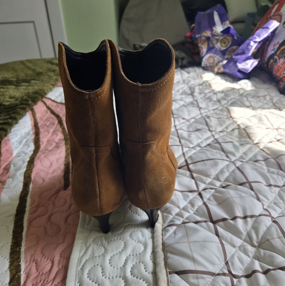 Nordstrom Chestnut Suede Pointed-Toe Ankle Boot - Picture 7 of 8